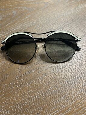 DEVON Round Black Titanium Metal Sunglasses  Hand crafted Unisex Made in Japan